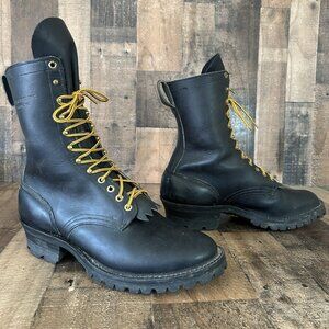 Whites Hathorn Logger Packer Plain Toe Work Boots Mens 13.5 E